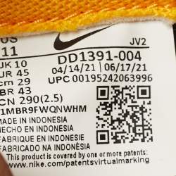 Pre Owned Nike Dunk Championship Goldenrod Size 45 Yellow/Black Leather Low Top Sneakers