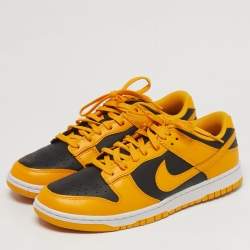 Pre Owned Nike Dunk Championship Goldenrod Size 45 Yellow/Black Leather Low Top Sneakers