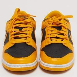Pre Owned Nike Dunk Championship Goldenrod Size 45 Yellow/Black Leather Low Top Sneakers