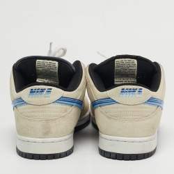 مملوكة مسبقًا Nike SB Dunk Truck It Size 45 Cream/Blue Suede and Patent Leather Low Top Sneakers