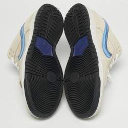 مملوكة مسبقًا Nike SB Dunk Truck It Size 45 Cream/Blue Suede and Patent Leather Low Top Sneakers