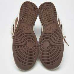 Pre Owned Nike Dunk Light Chocolate Size 45.5 Multicolor Leather and Suede High Top Sneakers