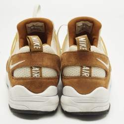 مملوكة مسبقًا Nike Air Trainer 1 Size 46 Brown/White Knit Fabric and Suede Lace Up Sneakers