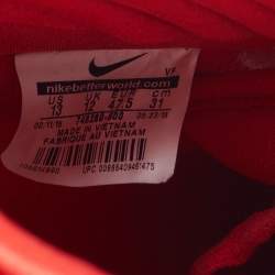 Pre Owned Nike Air Force 1 Cmft Lux University Red Size 47.5 Red Fabric Lace Up Sneakers