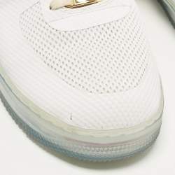 Pre Owned Nike Air Force 1 CMFT Lux White Size 47.5 White Fabric Lace Up Sneakers