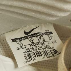 Pre Owned Nike Air Force 1 CMFT Lux White Size 47.5 White Fabric Lace Up Sneakers