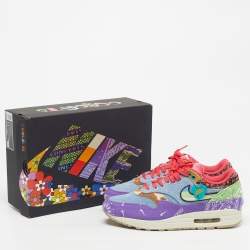 Pre Owned Nike Air Max 1 SP Concepts Far Out Size 45.5 Multicolor Canvas and Denim Low Top Sneakers