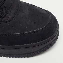 Pre Owned Nike Air Force 1 Tiffany & Co. 1837 Size 44.5 Black Suede Low Top Sneakers