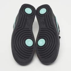 Pre Owned Nike Air Force 1 Tiffany & Co. 1837 Size 44.5 Black Suede Low Top Sneakers