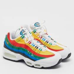 Pre Owned Nike Air Max 95 Olympic Size 42.5 Multicolor Faux Leather and Mesh Low Top Sneakers