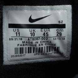 Pre Owned Nike Air Fear of God Raid Size 45 Black Canvas and Nubuck Leather High Top Sneakers