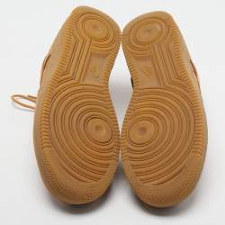 مملوكة مسبقًا Nike x Supreme Air Force 1 SP Wheat Size 43 Brown Nubuck Leather Low Top Sneakers