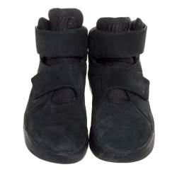 Nike Marxman Premium Black Nubuck And Nylon Velcro Strap High Top Sneakers Size 42