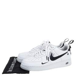 Nike Air Force One White Leather Utility Low Top Sneakers Size 42.5