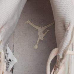 Pre Owned Nike x Jordan Beige Leather And Nylon OG Guava Ice Air Jordan 1 Retro High Top Sneakers Size 41