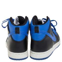 Nike Blue/Black Leather Dunk High CMFT Sneakers Size 41