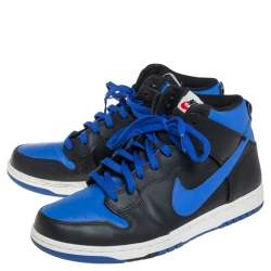 Nike Blue/Black Leather Dunk High CMFT Sneakers Size 41