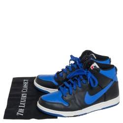 Nike Blue/Black Leather Dunk High CMFT Sneakers Size 41