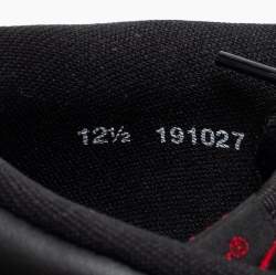 Pre Owned Nike Red/Black Leather Air Jordan 1 High Top Sneakers Size 47