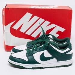 Nike Green Leather Dunk Low Top Sneakers Size 47 