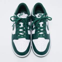 Nike Green Leather Dunk Low Top Sneakers Size 47 