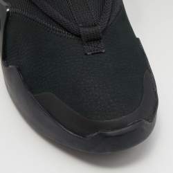 Pre Owned Nike Air X Fear Of God Black Leather and Mesh High Top Sneakers Size 42.5