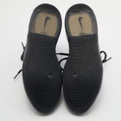 Pre Owned Nike Air X Fear Of God Black Leather and Mesh High Top Sneakers Size 42.5