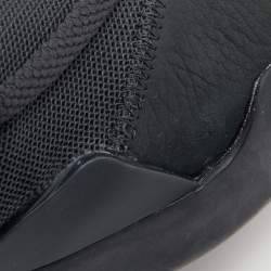 Pre Owned Nike Air X Fear Of God Black Leather and Mesh High Top Sneakers Size 42.5