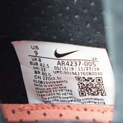 Pre Owned Nike Air X Fear Of God Black Leather and Mesh High Top Sneakers Size 42.5