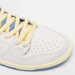 Pre Owned Nike SB Dunk White/Blue Leather Atlas Lost High Sneakers Size 45.5