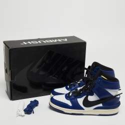 Pre Owned Nike x Ambush Blue/White Leather Dunk High Deep Royal Sneakers Size 42