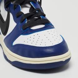 Pre Owned Nike x Ambush Blue/White Leather Dunk High Deep Royal Sneakers Size 42