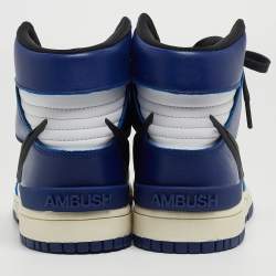 Pre Owned Nike x Ambush Blue/White Leather Dunk High Deep Royal Sneakers Size 42