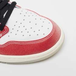 Pre Owned Nike Air Jordan Red/White Leather Jordan 1 Retro High Trophy Room Chicago Sneakers Size 47