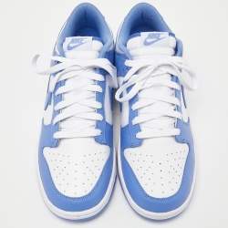 Nike Blue/White Leather Dunk Low Cools Down “Polar Blue” Sneakers Size 45