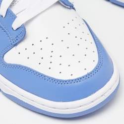 Nike Blue/White Leather Dunk Low Cools Down “Polar Blue” Sneakers Size 45
