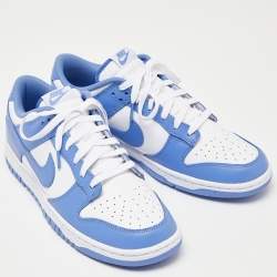 Nike Blue/White Leather Dunk Low Cools Down “Polar Blue” Sneakers Size 45