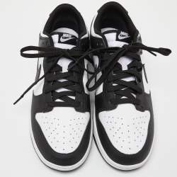 Nike Black/White Leather Dunk Low Top “Panda” Sneakers Size 46