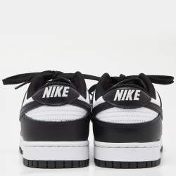 Nike Black/White Leather Dunk Low Top “Panda” Sneakers Size 46