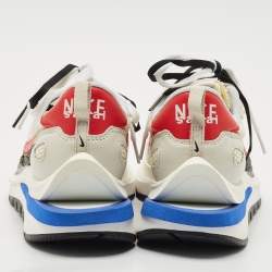 Nike x Sacai Multicolor Mesh and Suede Vaporwaffle Sport Fuchsia Game Royal Sneakers Size 43