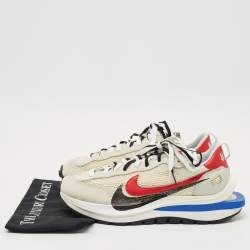 Nike x Sacai Multicolor Mesh and Suede Vaporwaffle Sport Fuchsia Game Royal Sneakers Size 43