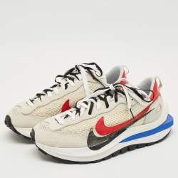 Nike x Sacai Multicolor Mesh and Suede Vaporwaffle Sport Fuchsia Game Royal Sneakers Size 43