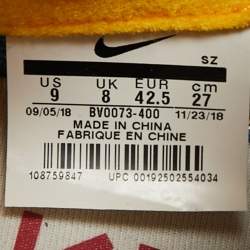 Pre Owned Nike x Sacai Multicolor Mesh and Leather LDWaffle Varsity Blue Sneakers Size 42.5