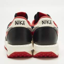 Pre Owned Nike x Sacai x Undercover LD Waffle Midnight Spruce University Red Size 45 Multicolor Leather and Nylon Low Top Sneakers