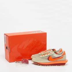 Pre Owned Nike x Sacai LD Waffle CLOT Kiss of Death Size 45 Multicolor Leather and Suede Low Top Sneakers