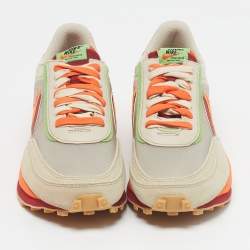 Pre Owned Nike x Sacai LD Waffle CLOT Kiss of Death Size 45 Multicolor Leather and Suede Low Top Sneakers