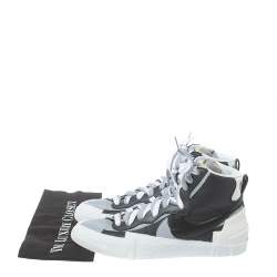 Nike x Sacai Black/Grey Leather High Top Sneakers Size 42.5