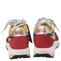 Nike x Sacai Multicolor Mesh And Suede Vaporwaffle Low Top Sneakers Size 40.5