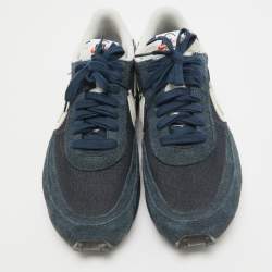 Nike x Sacai Navy Blue Mesh and Suede LD Waffle SF Blue Void Sneakers Size 46