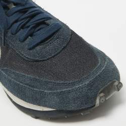 Nike x Sacai Navy Blue Mesh and Suede LD Waffle SF Blue Void Sneakers Size 46